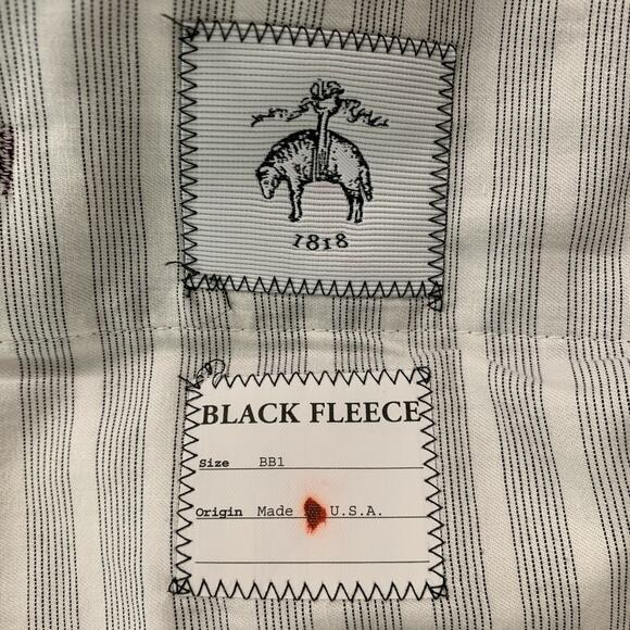 BLACK FLEECE Size 38 Burgundy Grey Cream Checkered Wool Blend 31 Suit - Picture 10 of 10